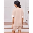 thumbnail image 2 of EKOUAER Lounge Sets for Women Summer 2 Piece Set Casual Oversized Short Sleeve Tops Biker Shorts Matching Tracksuit, 2 of 6