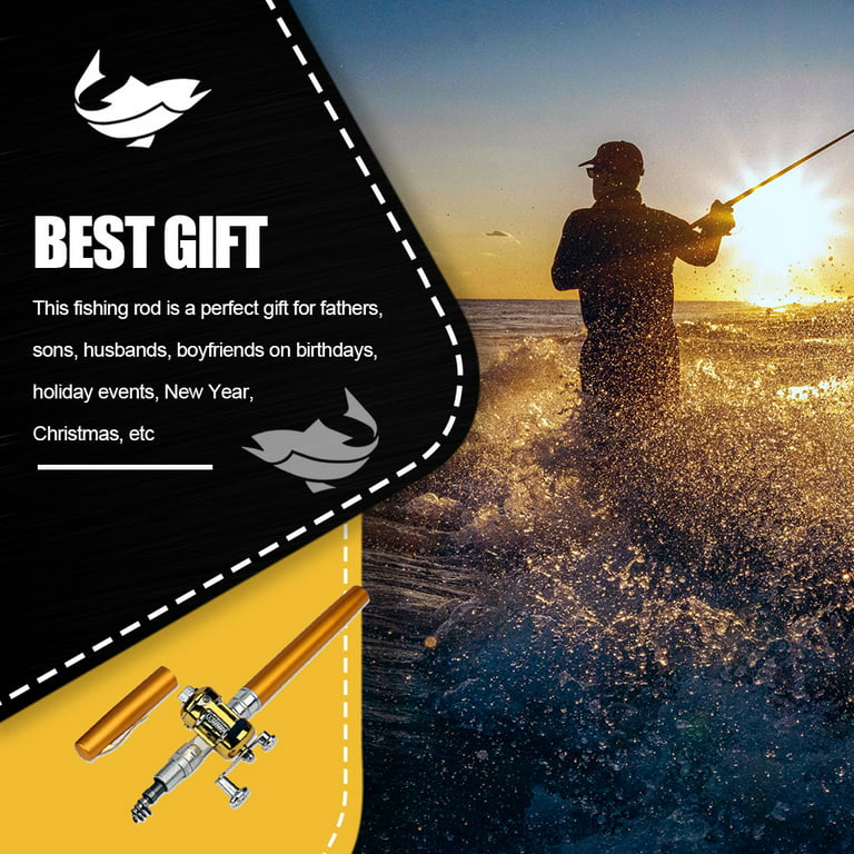 Pen Shaped Fishing Rod Mini Portable Aluminum Alloy Telescopic Pen Fishing  Pole Pocket Fisherman Craft Gift 