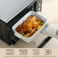 thumbnail image 4 of A house of tools 4.4 QT Baking Dish with Rack, 9x13 Large Casserole Dish for Oven,Ceramic Baking Pan with Rack, Rectangular Lasagna Pan Deep with Handles for Baking, Durable Microwave Oven Safe,White, 4 of 17