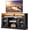 Black, variant on GALAXHERO Farmhouse TV Stand Tall Entertainment Center for 65 Inch TV Table with LED Lights & Storage Cabinets, TV Media Console Table for Living Room, Bedroom, Home Theater, Black