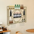 thumbnail image 5 of Gold Wall Mounted Hanging Metal Wine Rack Cabinet&Bottle Shelf 100*15*80cm, 5 of 7