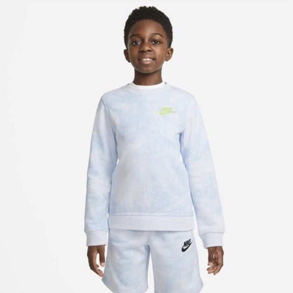 Nike Sportswear Magic Club Sudadera Sweatshirt Boys Small Blue Tie-Dye GBO124