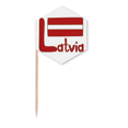 thumbnail image 1 of Latvia National Flag Red Pattern Toothpick Flags Cupcake Picks Party Celebration, 1 of 3