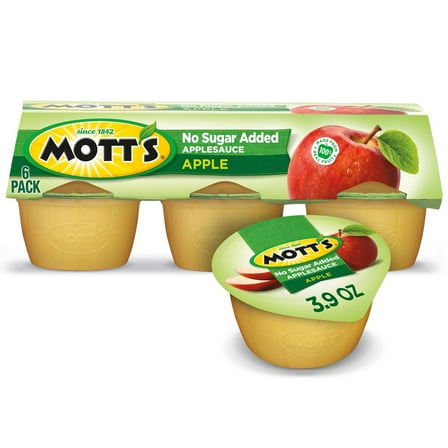 Mott's Unsweetened Applesauce - 6ct/3.9oz Cups - Pack of 2