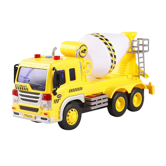 Godderr Toddler Toys Simulation Cement Mixing Construction Car, Sound and Light Toys, Inertia Car ,Kids Gifts 11.8*3.4*5.5in