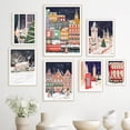 thumbnail image 2 of Arte de pared de viaje de Navidad, pintura en lienzo, carteles e impresiones de cabaña de vacaciones para sala de estar, decoración del hogar, 2 of 4