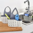 thumbnail image 2 of Soporte para esponja para colgar en la cocina, organizador ajustable de goma para fregadero, escurridor de líquidos, estante para cepillos, cesta de drenaje, para fregadero, cepillo para platos Noticed SH1105-27, 2 of 7