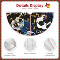 thumbnail image 4 of Daiia Football Drawing Merry Christmas Tree Skirt , Xmas Large Lace-up Tree Skirt, Santa Snowflakes Rustic Home Decorations New Year Party Farmhouse Decor-30", 4 of 7