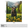 thumbnail image 4 of COMIO Brown Bear Blanket Giant Grizzly Bear Blanket Soft Fuzzy Plush Throw Blankets for Couch Bed, 4 of 6