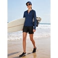 thumbnail image 5 of NELEUS Womens UPF 50+ Hooded Athletic Jackets High Collar Full Zipper with Thumb Holes Ponytail Hole and Pockets,Navy Blue,US Size L, 5 of 11
