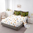 thumbnail image 5 of Feelyou Spooky Cat Pumpkin Twin Bedding, Cartoon Bat Spider Bedding Comforter Set, Black Green, Halloween Reversible, 7pcs, 5 of 7