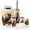 Color 2, variant on Bathroom Accessory Set 6 Piece with Hunting Rustic Majestic Wolf Eagle Wilderness Landscape Toothbrush Holder, Soap Dispenser, Soap Dish, Trash Can with Lid, Toothbrush Cup, Toilet Brush Holder
