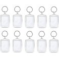 thumbnail image 1 of juzishangdian 30 Pieces Blank Double Keychains Photo Frame Keychain Photo Holders Acrylic Photo Keychains Gift For Family and Friends(5.5 x 4cm), 1 of 5