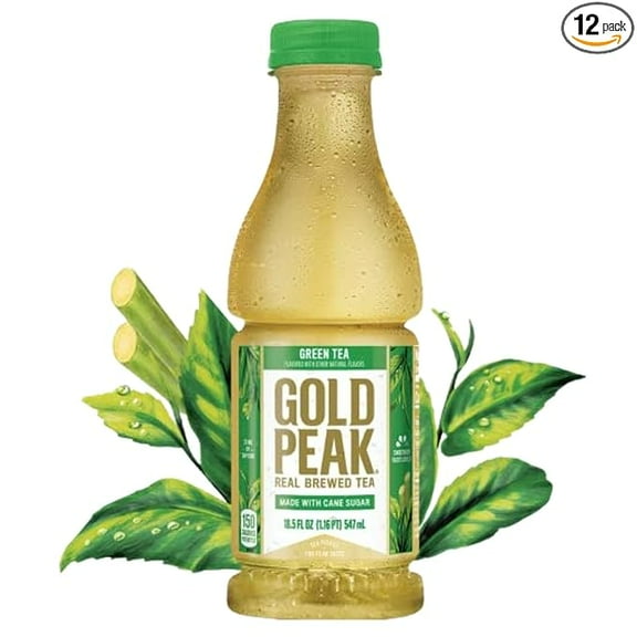 Gold Peak 18.5 Ounce 12 Pack Tea Bundled by Louisiana Pantry (Sweet Green Tea)