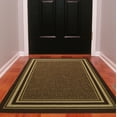 thumbnail image 2 of Ottomanson Ottohome Collection Non-Slip Rubberback Bordered Design Indoor Area Runner Rug, Brown, 2 of 7