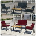 thumbnail image 5 of 10 Pcs Stretch Patio Cushion Covers Outdoor Cushion Covers,for Outdoor Couch Cushion Covers Replacement,Outdoor Sofa Covers Patio Slipcovers Couch Cover,Washable Furniture Cover, 5 of 12