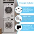 thumbnail image 3 of Rongsi Upgrade Washer Dryer Stacking Kit, Universal Washer Dryer Stacking Kit Adjustable 29/28/27/26/25/24 Inch, Small Space Saving Solution Stacking Kit for Washer and Dryer with Ratchet Strap, 3 of 6