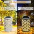 thumbnail image 3 of Solar Lantern Light for Decor - Outdoor Tabletop Lanterns Waterproof Lamp Hanging Garden Lights with Handle Decorations for Patio, Backyard, Pathway, Yard Tree - Cream Color (1 Pack), 3 of 7