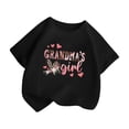 thumbnail image 4 of RMGVDSD Girls Casual T-Shirts Grandma's Girl Heart Print Crew Neck Short Sleeve Loose Party Holiday Summer Kids Comfortable Fashion Cute Tee Tops,3-4 Years, 4 of 4