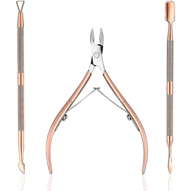 Kit de cuidado de cutículas 3 piezas LIUYMXG acero inoxidable
