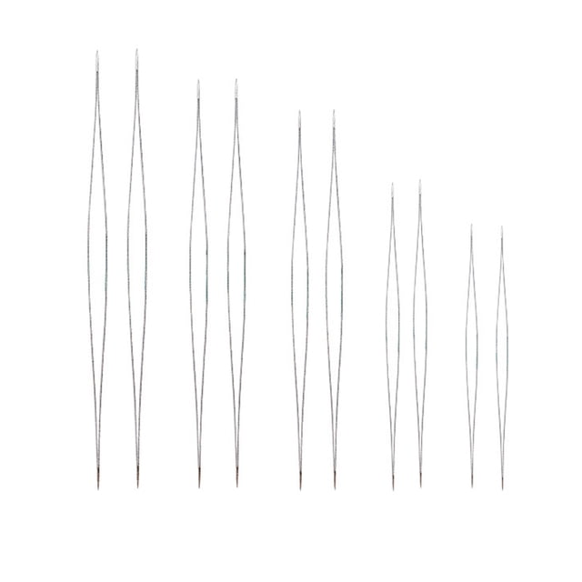 Cateissary 10 piezas de agujas plegables para abalorios, cuentas portátiles, enhebrador de agujas, joyería, accesorios artesanales para Tela de costura y artesanía 10.2 cm/12.8 cm
