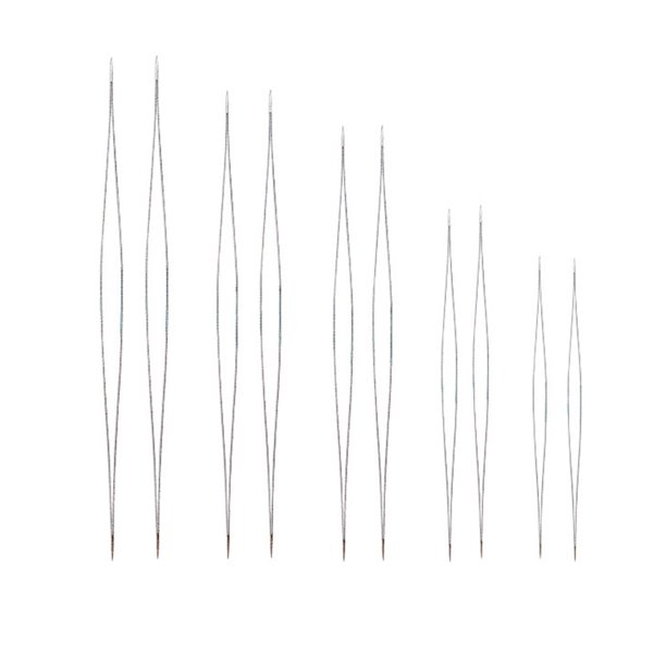 Toystoory 10 piezas de agujas plegables flexibles para abalorios, fabricación de joyas, cuentas portátiles, agujas para enhebrar, accesorios Tela de costura y artesanía 10.2 cm/12.8 cm