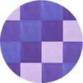 thumbnail image 1 of Ahgly Company Machine Washable Indoor Round Transitional Purple Mimosa Purple Area Rugs, 7' Round, 1 of 7