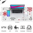 thumbnail image 5 of Long Mouse Pads for Desk,Multicolor Christmas Snowflake Pattern Desk Mats on Top Of Desks, Desk Mouse Pad Extra Large with 3mm Non-Slip Base and Stitched Edge for Gaming,Office,Work,Home 35.4x15.7in, 5 of 5