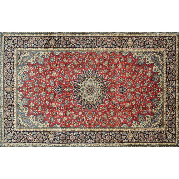 Ahgly Company Machine Washable Indoor Rectangle Traditional Camel Brown Area Rugs, 5' x 7'