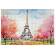 Bestwell Eiffel Tower Jigsaw Puzzles for Adults 500 Pieces,Decompression Entertainment Game Family Puzzles Gifts for Kids and Teenagers