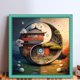 thumbnail image 2 of (11CTACC-4002__C__45X45) Hilo algodón ecológico bordado 11CT 3 hebras impresión 45*45cm Tai Chi Tu-Paisaje cabaña Kit punto cruz serie Still Life, 2 of 9