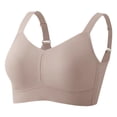 thumbnail image 4 of Women's Thin Seamless Vest Soft Support Large Chest Small Half Fixed Cup Breathable Bra Light Sports Bra Sports Bras for Women High Support Pack Wire Bras for Women Brazier for Women Womens Bra Pack, 4 of 4