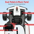 thumbnail image 4 of Lumiparty Go Kart for Kids, 24V Drift Kart with 200W*2  Powerful Motor, 7AH Big Battery, 8.1MPH High Speed, Electric Pedals, Music, Horn, Electric Go Kart Outdoor Race Toy, White, 4 of 7