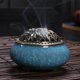 thumbnail image 2 of de cerámica china, soporte para varitas de , decoración relajante . Azul Gloria  Soporte para quemador de incienso, 2 of 9
