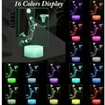 thumbnail image 2 of Lámpara de noche 3D con luz de jugador de baloncesto, lámpara de ilusión decorativa LED con control remoto y botón inteligente, 16 colores de luz cambiables con cable USB, regalo de, 2 of 5
