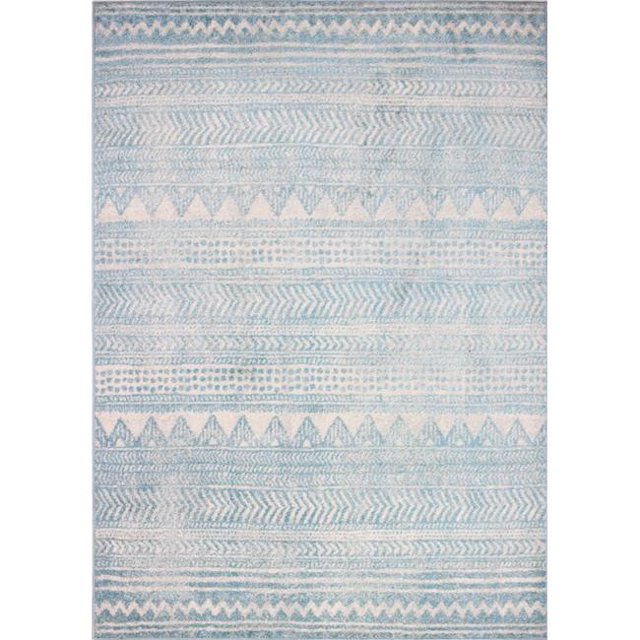 Bashian M147-IVAQ-9X12-MR613 8 ft. 6 in. x 11 ft. 6 in. Mayfair Collection Transitional Polypropylene Power Loom Area Rug, Ivy & Aqua