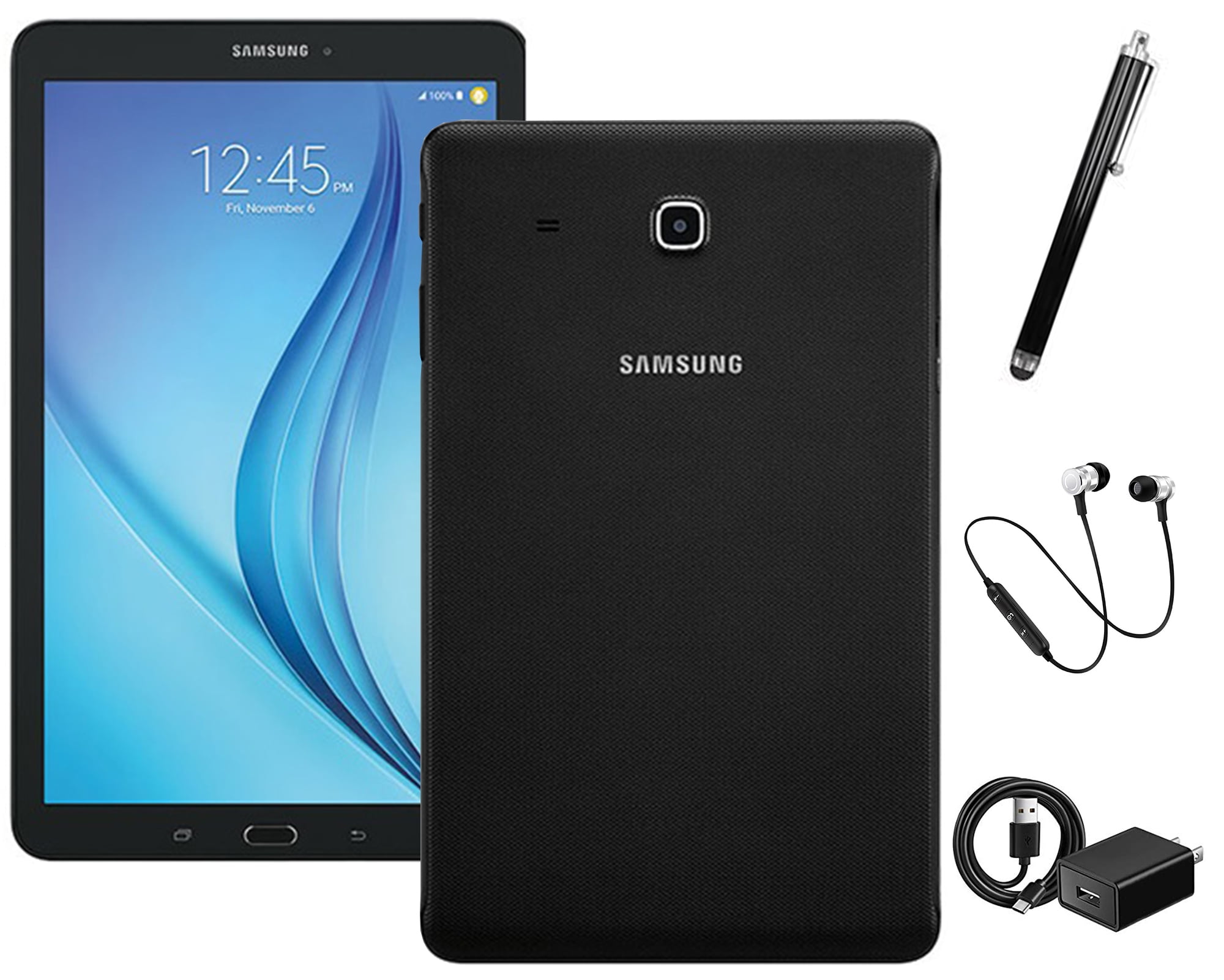 monitor Reparador Impresión Samsung 8-inch Galaxy Tab E, Wi-Fi Only, 16GB, Bundle: Bluetooth Headset,  Stylus Pen - Black - Walmart.com
