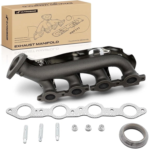 A-Premium Right Side Exhaust Manifold Kit W/Gaskets & Hardware | Compatible with Chevy Silverado Suburban 1500 2500 HD, Express, Tahoe & GMC Savana Sierra Yukon XL & Cadillac Escalade EXT