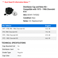 thumbnail image 2 of Distributor Cap and Rotor Kit - Compatible with 1975 - 1986 Chevy K10 1976 1977 1978 1979 1980 1981 1982 1983 1984 1985, 2 of 2