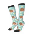 thumbnail image 2 of Bingfone Compression Socks for Women and Men Long Socks for Running Athletic Cycling Nurse-Snail And Flower, 2 of 8