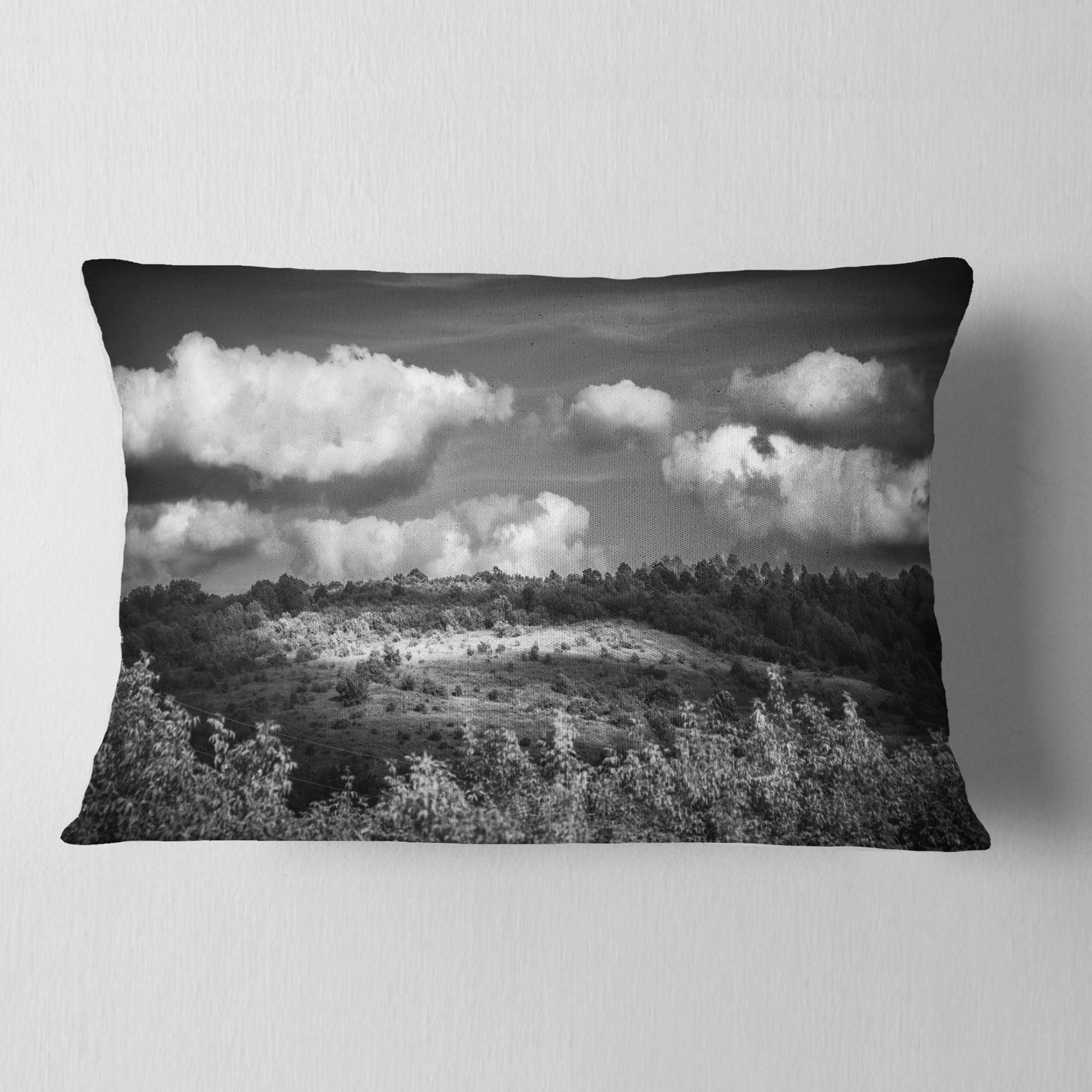 Designart 12" x 20" Green Polyester Throw Pillow