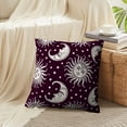 thumbnail image 4 of LALILO Throw Pillow Covers Sun And Moon Vintage With Stars Moon Cushion Cover 18" x 18", 2 Pack, 4 of 6