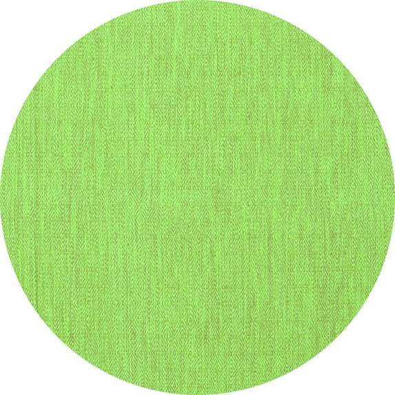Ahgly Company Indoor Round Abstract Green Contemporary Area Rugs, 4' Round