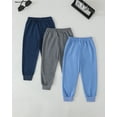 thumbnail image 4 of Toddler Boys Clothes Boys Pants Toddler Kids Boys Sweatpants 3 Pack Elastic Waist Joggers Athletic Pants 3T 4T 5T Size 6 7 Blue Gray, 4 of 7