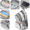 thumbnail image 4 of Baseballs Dots White Pattern Backpack for School, Cute School Bag with Adjustable Shoulder Straps and Padded Back, 16.9"x12.6"x5.9", 4 of 5