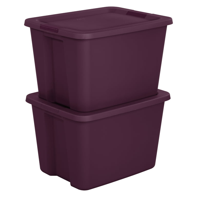 32-Pack Sterilite Lidded Stackable 18 Gallon Storage Tote Container,  Purple, 1 Piece - Kroger