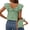 Green, variant on Women's Ruffle Cap Sleeve Shirts 2026 Summer Casual Basic Tee Cute Fitted Crew Neck Fashion Tops Clothes