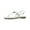 White, variant on Guess Womens Rainey Faux Leather Logo T-Strap Sandals