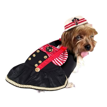 Captain's Mate Costume For Dogs Classic Nautical Theme Sailor Outfit Ahoy Matie! (Size 1)