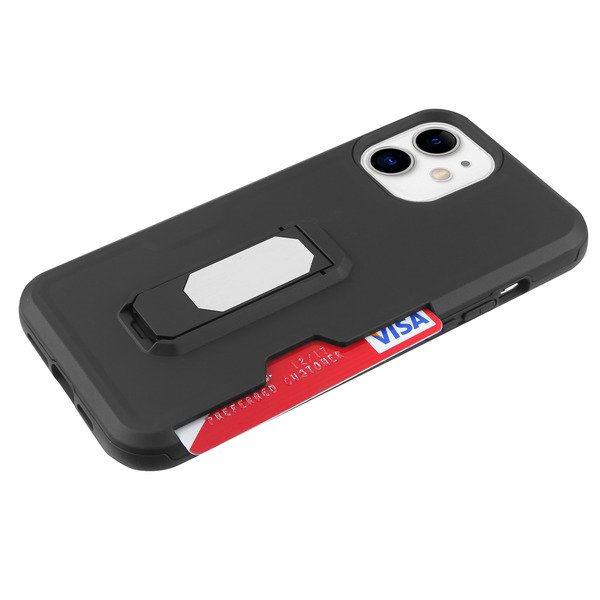 Apple Iphone 12 Mini 5 4 Wallet Holster Stand Belt Clip Hybrid Armor Rugged Credit Card Slot Holder Protective Shockproof Black Phone Cover For Iphone 12 Mini Walmart Com Walmart Com